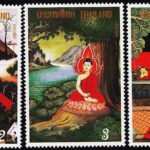 THAILAND 1992 MAGHA PUJA BUDDHIST FESTIVAL 3 DIFFERENT MINT NH STAMPS #D39