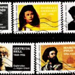 FRANCE 2022 GRAND VOYAGERS THOSE MEN AND WOMEN WHO HAVE EXPLORED THE WORLD 5 DIFFERENT USED STAMPS #K1