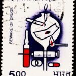 INDIA BEWARE OF DRUGS USED STAMPS #P22
