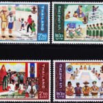 THAILAND 1986 75th Anniversary of Thai Scouting 4V SET MINT NH STAMPS #D38