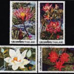 THAILAND 1991 FLOWERS 4V SET MINT NH STAMPS #D38