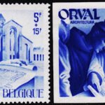 BELGIUM 1941 - PERF AND IMPERF - ARCHITECTURE Orval Charity Stamps 1V ISSUE MINT NH STAMPS NO GUM #1016