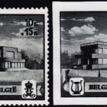 BELGIUM 1941 - PERF AND IMPERF - ARCHITECTURE Queen Elizabeth Music Foundation 1V ISSUE MINT NH STAMPS NO GUM #1016