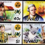 TUVALU 1987 WORLD SCOUT JAMBOREE MINT NH STAMPS SET OF 4V #D35