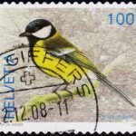 SWITZERLAND BIRDS USED STAMPS CANL. VARY #3010