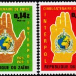 ZAIRE 1973 - 50th Anniversary of Interpol 2V SET MINT NH STAMPS #D42