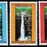 ZAIRE 1975 NATURE CONSERVATION WATERFALLS 5V SET MINT STAMPS GW #D42
