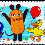 GERMANY 2021 THE MOUSE CELEBRATED WITH ELEPHANT AND DUCK USED STAMPS #G11