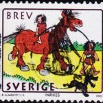 SWEDEN 2002 YEAR OF HORSE USED STAMPS #3018