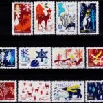 FRANCE 2021 CHRISTMAS AND NEW YEAR 12V COMPELET SET USED STAMPS #K25