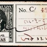 INDIAN PRINCELY STATE PALANPUR 4AN CF REVENUE OLD FISCAL STAMPS #3032