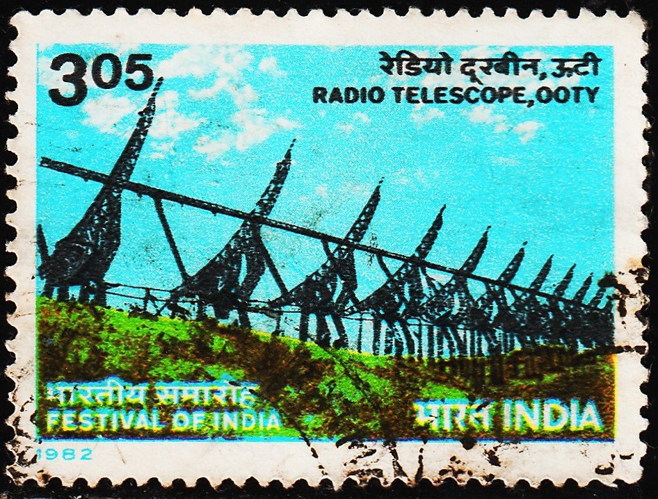 INDIA RADIO TELESCOPE, OOTY USED STAMPS