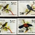 SRI LANKA BIRDS 4 DIFFERENT MINT NH STAMPS #3010