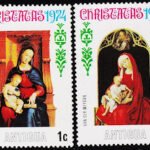 ANTIGUA CHRISTMAS 4 DIFFERENT MINT NH STAMPS #2010