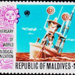 MALDIVES 1974 Centenary of World Meteorological Organization 3L MINT NH STAMPS #2010