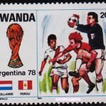 RWANDA WORLD CUP FOOTBALL MINT NH STAMPS #2011