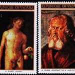 RWANDA 1971 Albrecht Durer PAINTINGS 2 DIFFERENT MINT NH STAMPS #2011