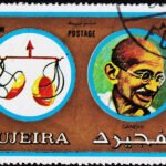 FUJEIRA 1973 GANDHI CANCELLED STAMPS #2012