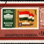 HUNGARY FLAG STAMP ON STAMP USED STAMPS CTO
