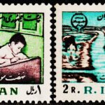 IRAN 1981 EDUCATION AND AGRICULTURE DEVELOPMENT 2 DIFFERENT MINT NH STAMPS #3011