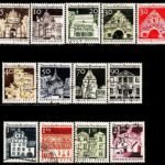 GERMANY 1966-69, Building Structures of the 12th Century 13 DIFFERENT USED STAMPS#3022