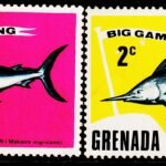 GRENADA FISH 2 DIFFERENT MINT NH STAMPS #2010