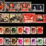 HONG KONG KGVI PERIOD 23 DIFFERENT USED STAMPS INCLUDING HIGH VALUE #2014