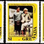 GRENADA 1982 - 21st Birth Anniversary of Diana, Princes of Wales Stamps Overprinted "ROYAL BABY 21.6.82" SET OF 3 DIFFERENT MNH #3026