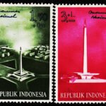 INDONESIA 1962 National Monument 4V SET MINT NH STAMPS #2014