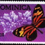 DOMINICA 1975 BUTTERFLY MINT NH STAMPS