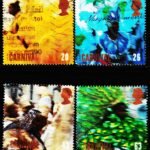 GREAT BRITAIN CARNIVAL 4 DIFFERENT USED STAMPS #3001