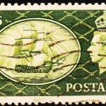 GREAT BRITAIN KGVI 2'6Sh SHIP OLD USED STAMPS #3001