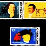 GRENADA 1975 BI-CENTENARY OF AMERICAN REVOLUTION 3 DIFFERENT MINT NH STAMPS #2010