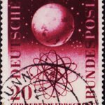 GERMANY 1955 SCIENCE USED STAMPS #P6