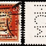 GERMANY DUTCH POST PERFIN ON OLD USED STAMPS #2028