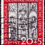 GERMANY - 1951 700th Anniversary of the Lubeck Marie Church USED STAMPS #P6
