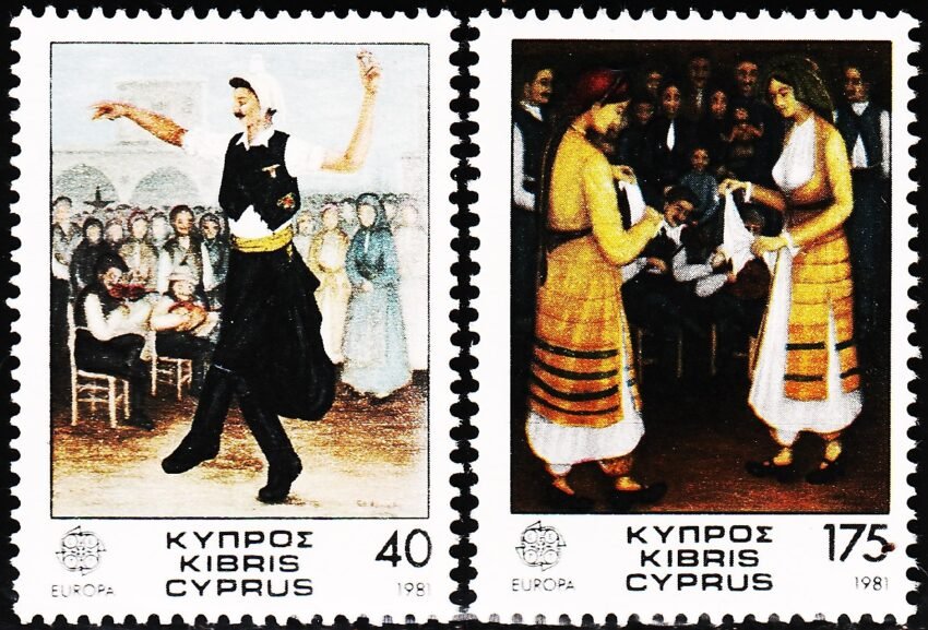 CYPRUS 1981 FOLKLORE EUROPA STAMP 2V SET MINT NH STAMPS
