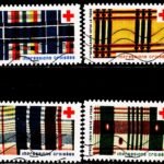 FRANCE 2022 RED CROSS 4 DIFFERENT USED STAMPS