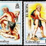 GIBRALTAR 1981 FOLKLORE EUROPA STAMP 2V SET MINT NH STAMPS