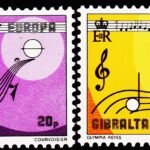 GIBRALTAR 1985 EUROPEAN MUSIC YEAR EUROPA STAMP 2V SET MINT NH STAMPS