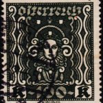 AUSTRIA 1922 SYMBOLS OF ART AND SCIENCE 100 Kr USED STAMPS #2016