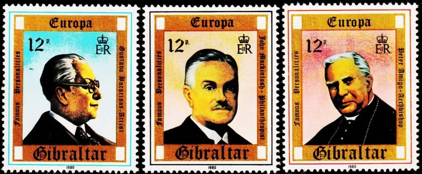 GIBRALTAR 1980 FAMOUS PEOPLE EUROPA MINT NH STAMPS