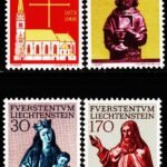 LIECHTENSTEIN 1966 MINT NH STAMPS ON PARISH CHURCH SET OF 4V