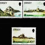 JERSEY 1978 MOUNUMENTS EUROPA STAMP 3V SET MINT NH STAMPS