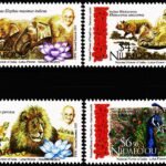 NIUAFOOU 2016 GANDHI, LOTUS, ELEPHANT RHINOCEROS LION PEAPOCK MINT NH STAMPS SET OF 4V #D14