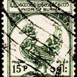 BURMA BIRDS ART OBJECT USED STAMPS #P29