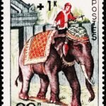 LAOS 1960 ELEPHANT STAMPS OVERPRINTED WORLD REFUGEE YEAR MINT NH STAMPS GW #D15