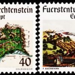 LIECHTENSTEIN 1977 MAP & LANDSCAPE EUROPA STAMP 2V SET MINT NH STAMPS #D33