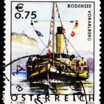 AUSTRIA STEAM BOAT USED STAMPS CANL. VAR. #2016