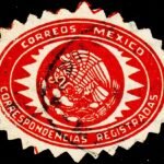 MEXICO 1938 REGISTERED LABEL USED #P19